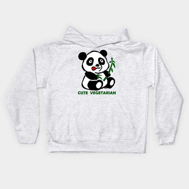 cute vegetarian Kids Hoodie by NewSignCreation